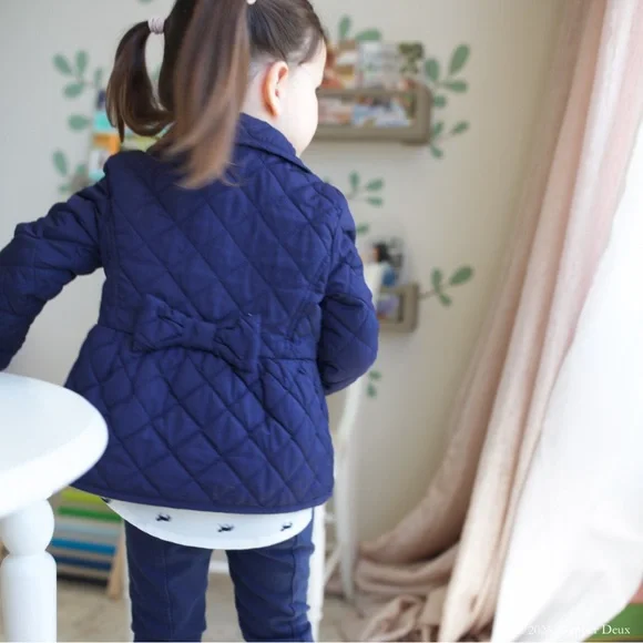 Janie and Jack | Quilted Peplum Barn Jacket - Picture 2 of 6